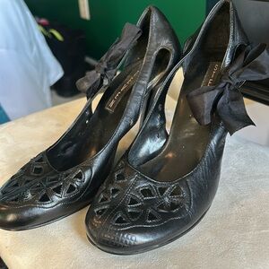 Black Bow Heels